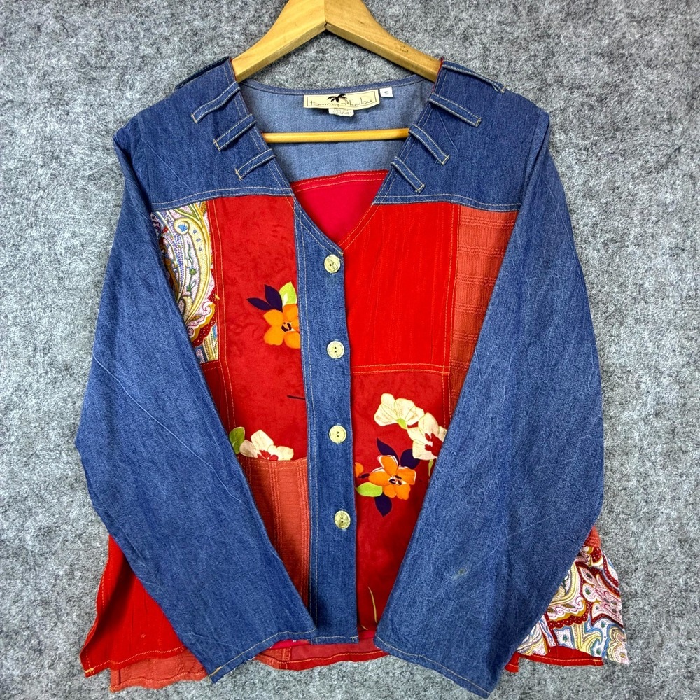Vintage‎ Tommy N Loulou Jacket Women Small Denim Boho 90s Eclectic Artsy Indie